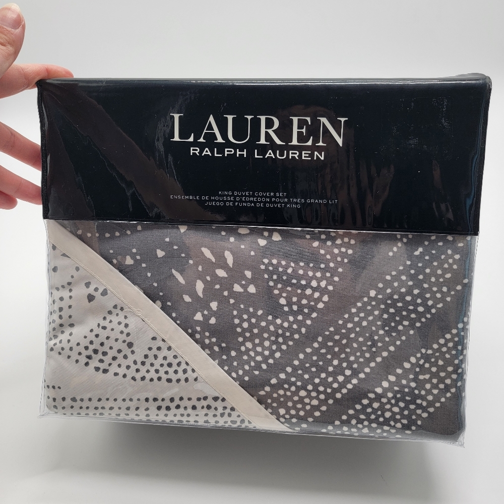Lauren Ralph Lauren LUKE Medallion 3PC KING Duvet Cover Pillow Shams Set